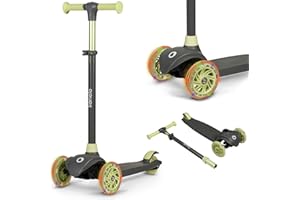 LIONELO JESSY Hulajnoga Balansowa dla Dzieci od 3 roku życia do 50 kg, Lekka Trójkołowa Hulajnoga Dziecięca z Regulacją Wysokości, Koła LED, Antypoślizgowy Podest