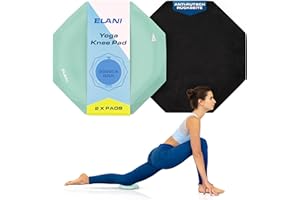 ‎ELANI ELANI - Yoga Kniekissen (2er Pack) - Extra dick & bequem mit Anti Rutsch Oberfläche - perfekt für unterwegs - Silikon Pads Knie Yoga - Kniepads für Sport - mini Yogamatte, Pilates Zubehör & Kniematte