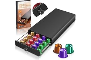 BARAKYEG Cassetto Porta Cialde e Capsule caffè Compatibile con Nespresso, Coffee Machine Stand, Durevole Per Drawer Storage contenitore per organizer