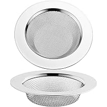 Filtro lavandino in Acciaio Inossidabile,2 Pezzi Filtro Lavello Cucina Filtro di Scarico a Maglia Fine Adatto per Lavelli da Cucina,Bagni,Bagni con
