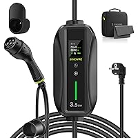 SYNCWIRE EV Ladegerät Typ 2 Anschluss Ladekabel 5,5m, Ladekabel Typ 2 Schuko 6/8/10/13/16A Einstellbare Strom, Klarer LCD-Anz
