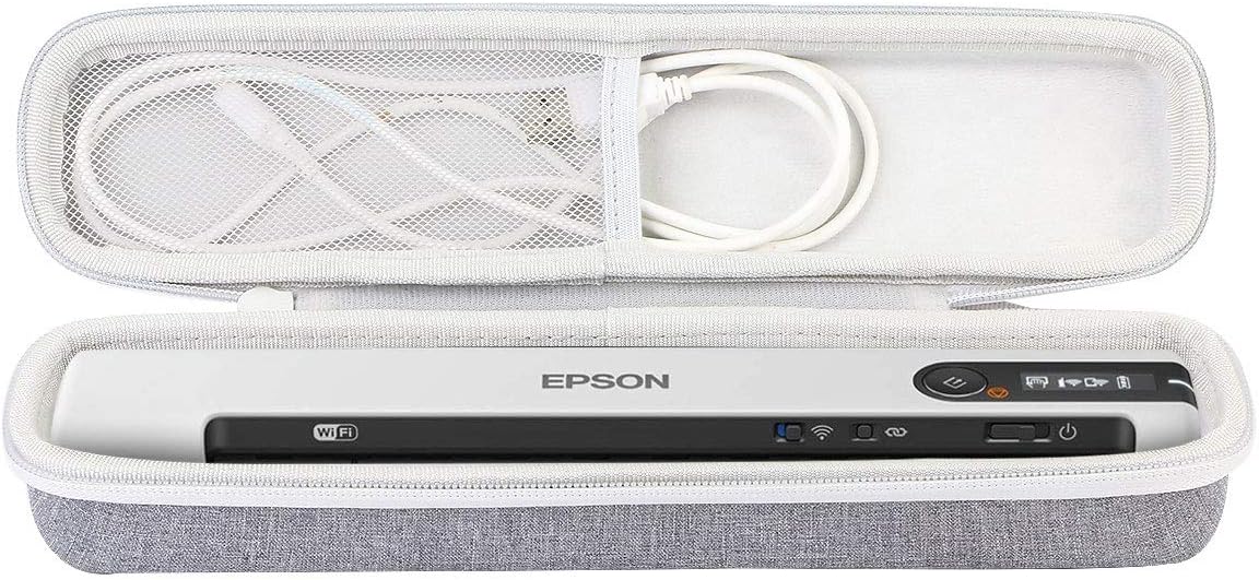 co2CREA Duro Viajar Caja Estuche Funda para Epson Workforce B11B252401PP ES-50,ES-60W,DS-70,DS-80(Funda Solo)