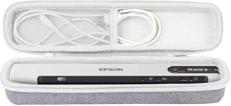 co2CREA Duro Viajar Caja Estuche Funda para Epson Workforce B11B252401PP ES-50,ES-60W,DS-70,DS-80(Funda Solo)