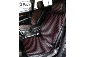 ‎BIG ANT Big Ant Sitzbezüge Auto, Weich Sitzauflagen Auto PU Leder,Schwarz丨Rot Autositzbezug Sitzauflage Vordersitze Sitzkissen Auto Universale Größe für Alle Auto, SUV, LKW (2 Stücke)