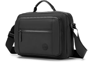 SPAHER Shoulder Bags Men Handbags Messenger Business Bag Crossbody Satchel Sling Waterproof Travel Bag Daily Man Bag Gift with Adjustable Shoulder Strap for Mini iPAD Wallet Purse Black