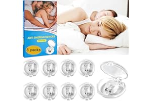 SVERLUUS 8PCS Pince à Nez Anti Ronflement Magnétique Clip de Nez en Dilatateur Nasal Réutilisable Dispositifs Améliore la Respiration et le Confort du Sommeil