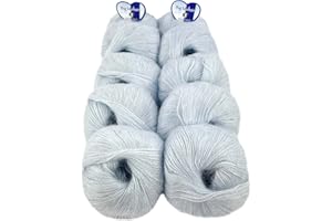 TRICOT CAFE' Tricot Cafè - Big Mohair - pelote de laine mélangée idéale pour la confection de vêtements pour bébés et enfants fibre sensible aux différentes températures Bleu Baby 5 Made in Italy