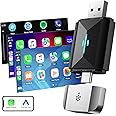 HOTPEAK 2 in1 Wireless Carplay Android Auto Adapter, CarPlay Android Auto Wireless Adapter, Plug and Play, 5.8GHz, Low Latency, Type-C/USB Compatible with Car from 2016+,IOS 10+,Android 11+
