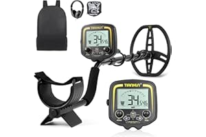 hazlewolke Professional Metal Detectors with 11 Inch Waterproof Coil & Headphone, Lightweight Metal Detector Kit for Adults, Performance Gold Detector with Muti Modes, Pinpoint Function-TX850
