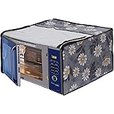 DREAM CARE White Floral Printed Microwave Oven Cover Full Closure Suitable for IFB Samsung LG Panasonic Bajaj Whirlpool 31 Li