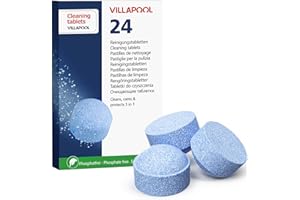 VILLAPOOL 24 x 3 phasen kaffeemaschine reinigungstabletten Kompatibel mit Jura Kaffeemaschinen und allen Haushaltsgeräten,Löst Kaffeeöle, Schmutz und Rückstände, Ersatz für jura reinigungstabletten 25045,