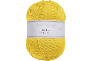 Utopia Crafts Aran Knitting and Crochet Yarn, 400g (Yellow)