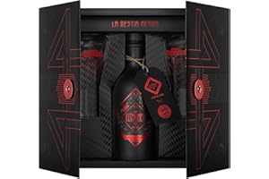 ‎THE ILLUSIONIST DISTILLERY The Illusionist La Bestia Negra Geschenkset | The Illusionist Gin FCB München Ed. | Premium Geschenkset mit 2 Gläser & Cocktailbuch | Beerig & Frisch | 45% vol. | 500ml Einzelflasche