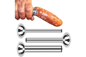 CANCYCC Lot de 3 Tube de Saucisse, Entonnoir Saucisse en Acier Inoxydable 12/19/32 mm, pour Hachoir à Saucisse Manuel Tubes Poussoir à Saucisse Outils de Remplissage pour Hachoir à Viande Taille 5