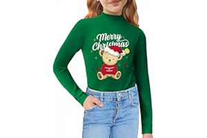 Arshiner Dziewczęca koszula z długim rękawem golf podkoszulki codzienne topy slim pulower unisex topy 3-12 lat