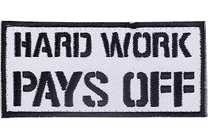 ELITEX TRAINING Patch brodé Velcro - Hard Work Pays Off Patch pour sacs à dos et gilets Cross Training et Gym