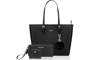 URAQT Borse Tote Donna, Borsa della spesa Borse Donna da Spalla Semplice Grandi Capacità Moda Tote Bag Borse Donna Grandi Borse Nera…