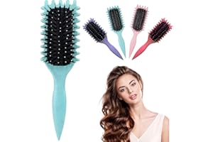 WACURRENTHYD Curl Defining Brush New Curly Hair Products Premium Boar Bristle Curly Hair Brush for Perfectly Shaped and Defined Curls Detangling (Green)