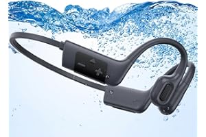 BEARTAIN Bone Sound Headphones Bluetooth 5.3 Swimming Headphones Underwater IP68 Swimming Waterproof Headphones Wireless for MP3 Built-in 32GB Memory Perfect for Swimming Running