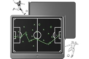 GIGART Taktiktafel Fußball, Basketball, Hockey, Tennis, LCD Elektronisch Coach Tactical Board mit Stift, Löschbarem Coach Zeichenblöcke, Trainingszubehör für Champions League Ball