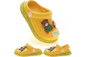 ZYLDK Unisex Gartenschuhe Clogs Kinder Gartenschuhe Kuschelige Hausschuhe Latschen Sommer rutschfeste Slippers mit Cartoon Raupe