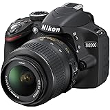 Nikon D3200 Digital SLR Camera with 18-55mm VR Lens Kit - Black (24.2MP) 3 inch LCD