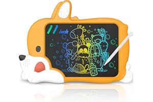 TUGAU LCD Writing Tablet for Kids 11 inch, Colorful Screen Doodle Board Drawing Tablet, Portable Corgi Toys Drawing Board, Kids Birthday Gifts for 2 3 4 5 6 Year Old Girls Boys