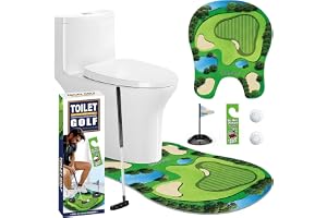 Byffoer Toalettgolf Presentuppsättning, Minigolfspel med Klubba & Bollar Toalett Golf Set, minigolf för hemma, Toalett Golf Set