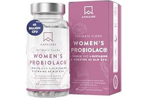 ‎AAVALABS Kulturen Komplex für Frauen - Probiotika Frauen Intimflora Darmflora 45MrdKBE 4Stämme Darmbakterien: Lactobacillus Acidophilus Crispatus Lactobacillus Rhamnosus Plantarum Inulin L-Glutamin 60 Kapseln