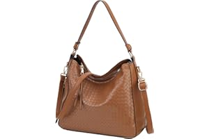 VX VONXURY Bolso Mujer de Cuero PU Bolso Bandolera Mujer Patrón de Rombos Bolso Mujer Grande con Bolsillo Lateral y Bolsillo Trasero Bolso Hombro Mujer para Diario Compras Trabajo