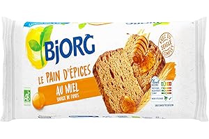BJORG - Pain d'Epices Miel Bio - à La Farine de Seigle Complète - Source de Fibres - 300 g