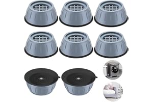 TONGBOKE Schwingungsdämpfer Waschmaschine, 8 Stück Vibrationsdämpfer Waschmaschine Füße, Antirutsch Pads, Schwingungsdämpfer Fußpolster für Trockner und Waschmaschine