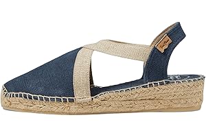 TONI PONS Verdi-V - Espadrille compensée végétalienne pour Femme de en Tissu de Coton.