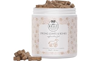 BELLY OUR MUTUAL FRIEND Belly® 100 Friandises pour Os & Articulations Canines - Moule Verte Chien, MSM, Glucosamine, Boswellia - Saveur de Poulet - Joint Care Chien Articulation - Complement Alimentaire Chien, 300g