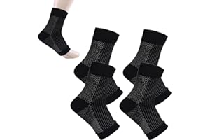 YEJAHY 2 paires de chaussettes de compression orthopédiques Tieberg, support de cheville de compression du pied, adaptées aux hommes et aux femmes pour protéger les chevilles