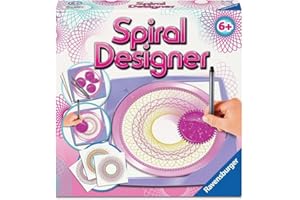 Ravensburger Spiral-Designer Girls 29027, Zeichnen Lernen für Kinder ab 6 Jahren, Zeichen-Set mit Schablonen für farbenfrohe Spiralbilder und Mandalas
