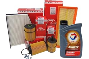 RICAMBI AUTO SMC KIT TAGLIANDO CON FILTRI ORIGINALI SPEED BY SMC + 4 LITRI OLIO MOTORE TOTAL QUARTZ 5W40 (SO239, SA2210, SRN236, SE1397)
