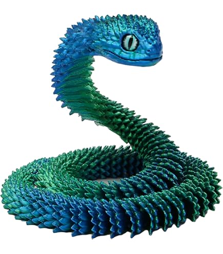 Juguete Serpiente Impresa 3D | Huevo De Pascua Colorido | 30 Cm Articulada | Material PLA | Regalo Para Niños Y Coleccionistas