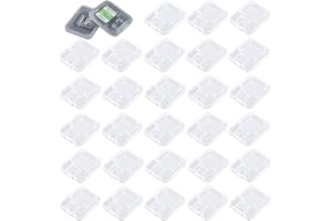 Lushly 30 Stück Speicherkarte Hülle, Tragetasche SD Karten Case, SD Karten Tasche Hülle, Memory Schutzbox, Transparent SD Karten Box, Kunststoff SD Karten Aufbewahrungsbox für SD Micro SD TF-Karte