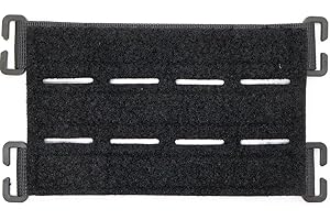 RALSPEC Adaptateur de panneau d'affichage d'identification MOLLE découpé au laser pour patchs de moral tactique, badges, sacs à dos, gilets, fermoirs, panneau de brassage (noir)