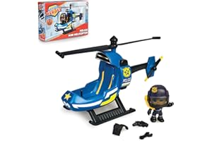 Action Heroes Pinypon Police Mini Helicopter, mini elicottero polizia, con accessori e 1 personaggio. Per bambine e bambini dai 4 anni, Famosa ACN08010, Multicolore