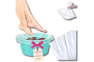 LALILL Sacchetti per pediluvio monouso 50 pezzi - Pedicure igienico - Protezioni per pediluvio - Sacchetti adatti per spa, podologia