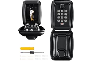 DYDHRER Boite a Clefs Securisee Exterieur,Boite a Clé avec Code 12 Chiffres,Boite à Clé Sécurisée,Boite a Clef Étanche et Antirouille,Boite a Clefs Murale,Boîte à Clés pour Maison Usine Garage