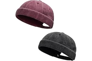 Initlove Docker Hat for Men Vintage Brimless Sailor Hat Beanie Cap