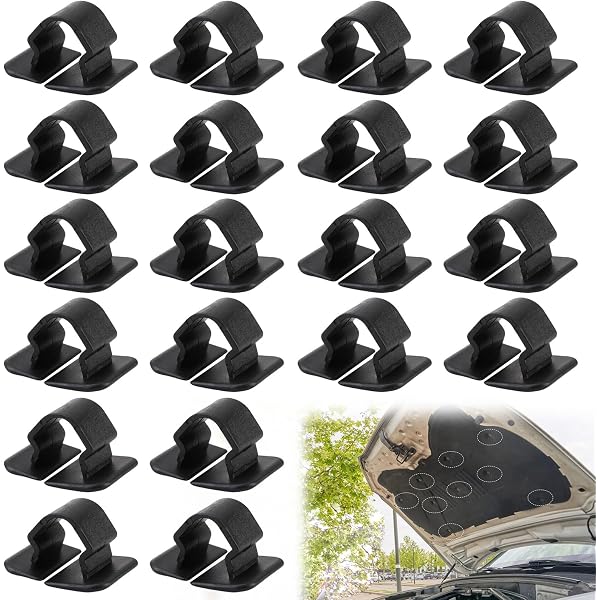 20 Pezzi Auto Cofano Isolamento Pad Titolare Clip, Auto Cappuccio