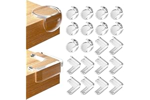 Kimsky Eckenschutz Baby & Kinder, 20 Stück Kantenschutz Baby Transparent für Verschiedene Möbel - Extra Starker Halt, Kristallklar & Unauffällig, Rückstandsloss Wieder Entfernbar Kantenschutz Gummi