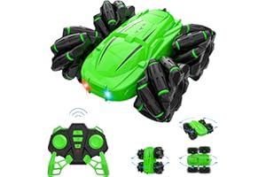 ACAMMZAR Voiture Télécommandée, RC Voiture Telecommandé Tout Terrain pour Enfants, 2.4GHz 4WD 360°Rotation Stunt Car, Offroad RC Voiture Crawlers für Enfants Adulte