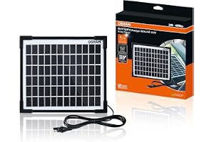 OSRAM BATTERYcharge SOLAR 5W, underhållsenhet för solbatterier, 12V batteriladdning, vattentät solpanel, skydd mot omvänd polaritet