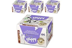 ‎BELLA BABY HAPPY bella baby Happy Sicherheitswattestäbchen| Baby Wattestäbchen 4er Pack| biologisch abbaubar | FSC®-Zertifizierung |100% Baumwolle mit Papierschaft in einer Faltschachtel