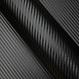 Autofolie,Auto Carbon Folie,Schwarz Carbon Folie Matt 400 x 30 cm für Motorrad,Laptops,Handys,PC-Gehäusen,Klebefolie Möbel,mi